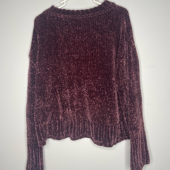 Chelsea and Violet Maroon Crewneck Knit Sweater - Picture 2 of 3
